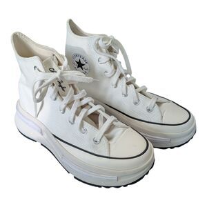 Converse Run Star Legacy Platform High Top Canvas Sneakers White Men's 6.5 W 8